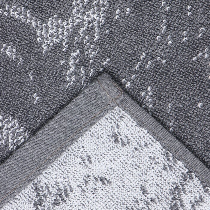 Полотенце махровое Этель "Константин" серый, 50х90см, 100% хлопок, 420гр/м2 - фотография № 3