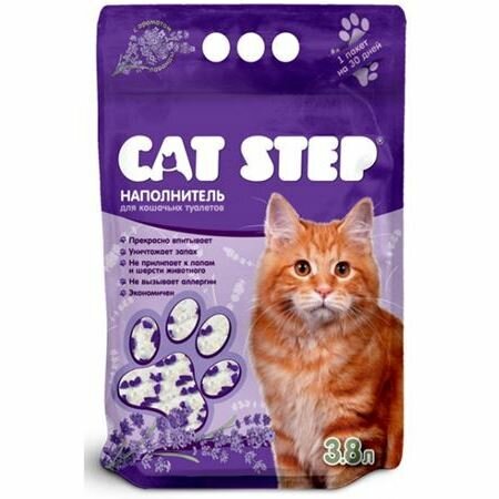 Наполнитель Cat Step лаванда силикагель 3,8л - фотография № 2