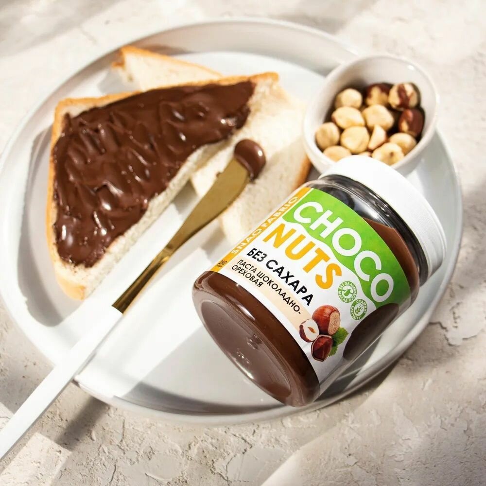 Snaq Fabriq Шоколадно-ореховая паста без сахара CHOCO NUTS, 250г - фотография № 2