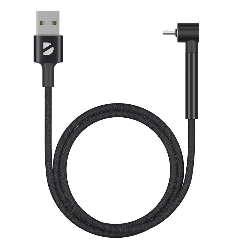 Кабель DEPPA Stand, USB A(m), micro USB B (m), 1м, черный [72296] - фото №1