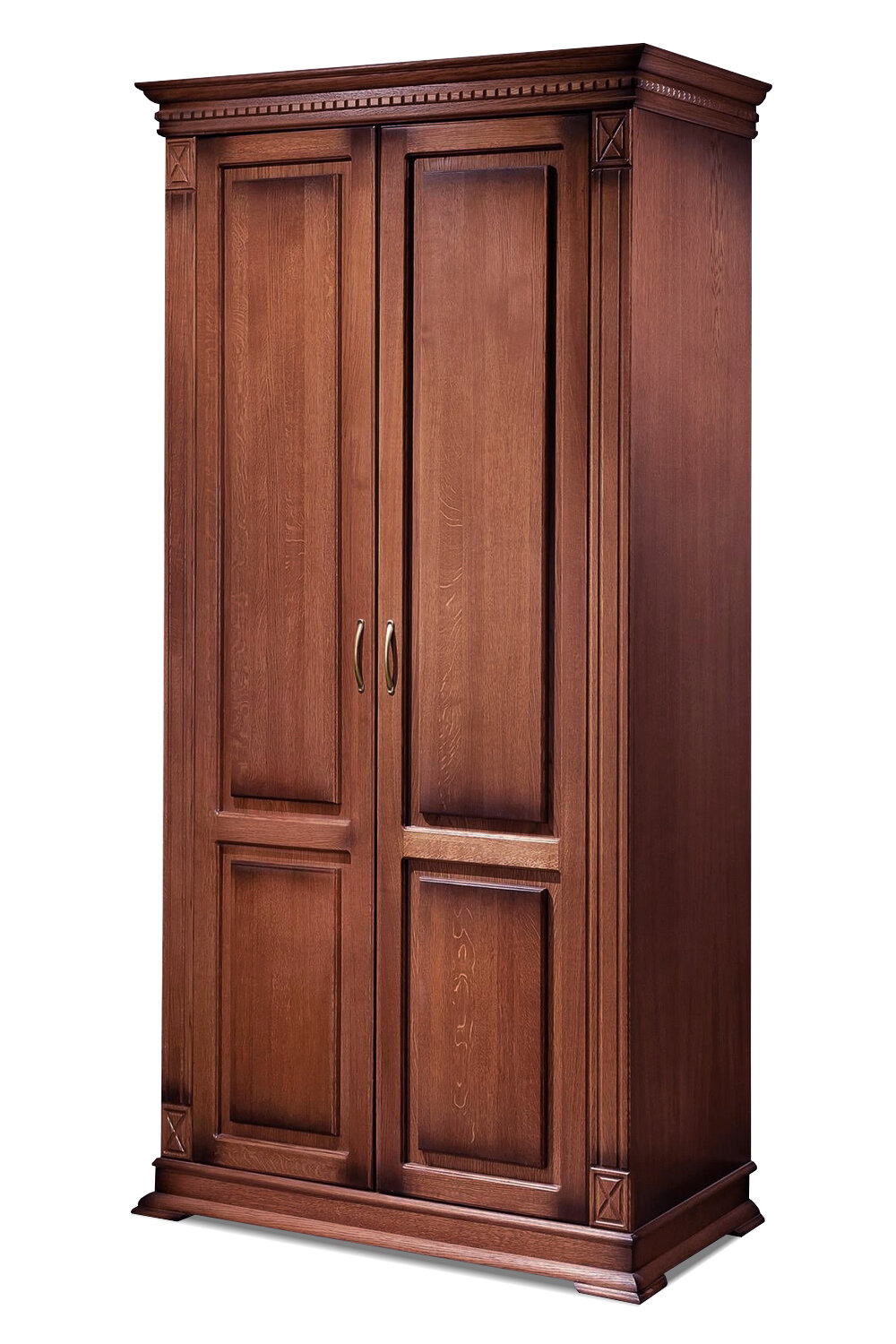 Шкаф 2-х створчатый Флоренция-1 (полка, штанга) из сосны, ВхШхГ(мм): 1900x800x450, цвет: венге 2