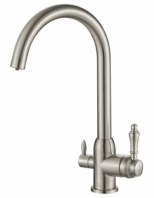 Смеситель для кухни с подключением к фильтру ZORG Steel Hammer (SH 723 SATIN) сатин