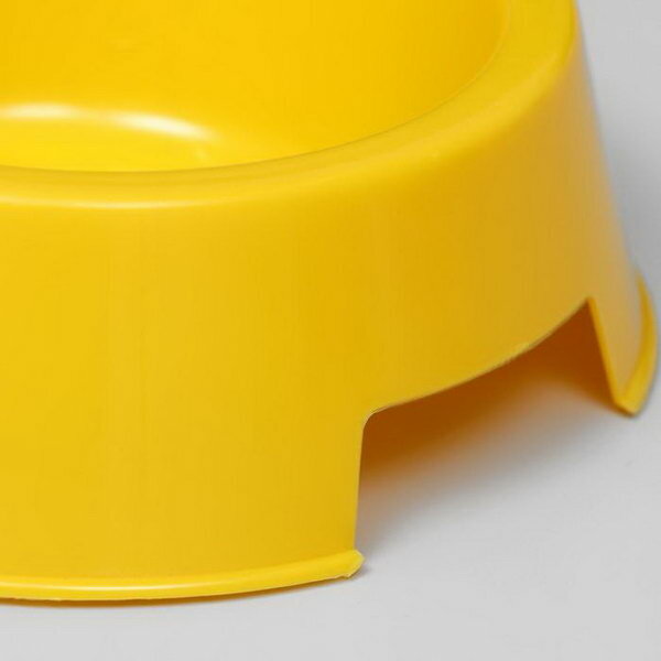 Миска пластиковая двойная 29.5 x 16.5 x 5 см, жёлтый перламутр - фотография № 3
