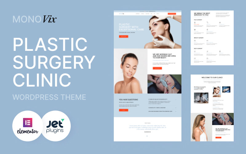 Шаблон Wordpress MonoVix - Plastic Surgery Clinic Theme WordPress