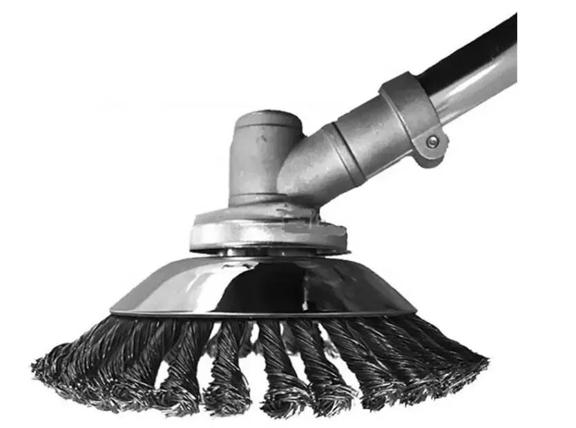 фото Щетка насадка для садового триммера металл (200х25,4) мм.
