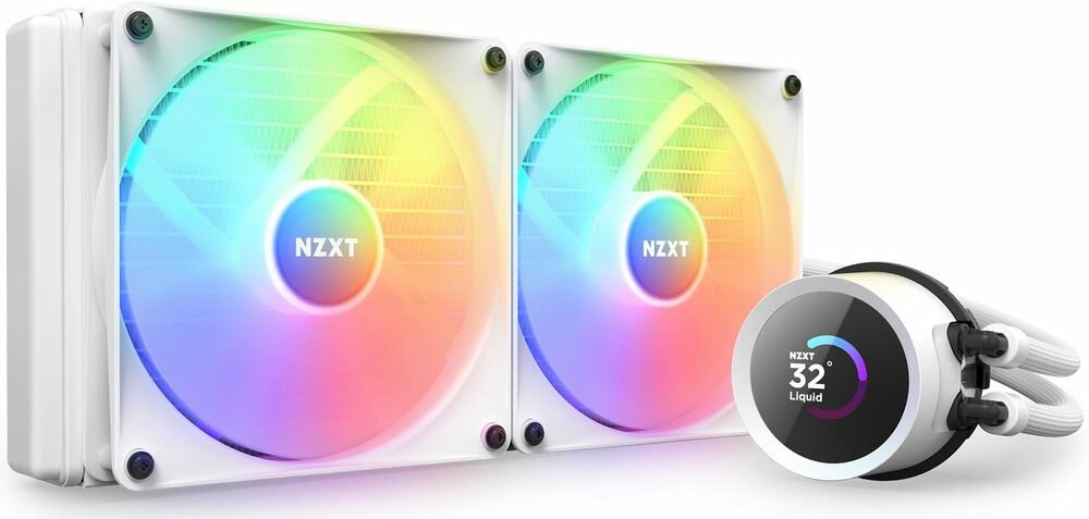 СВО NZXT Kraken 280 RGB LGA 1700/115x/1200/AM3+/AM4/AM5/sTRX4/TR4 White (RL-KR280-W1)