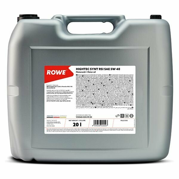 Моторное масло ROWE HIGHTEC SYNT RS i 5W-40 (20 л)