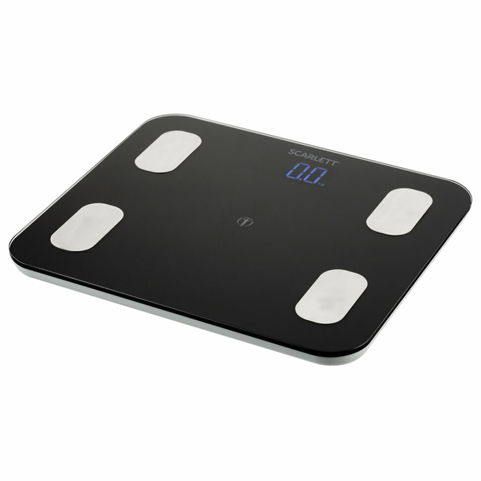 Весы напольные диагностические SCARLETT SC-BS33ED46, электронные, вес до 150 кг, Bluetooth, черные, 455440 - фотография № 2