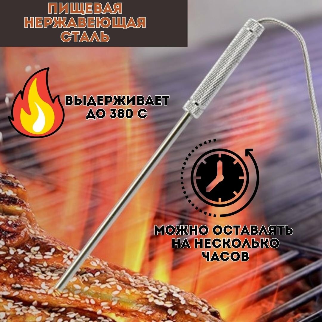 Щуп для электронного термометра ThermoPro 21,5 см TPW-02