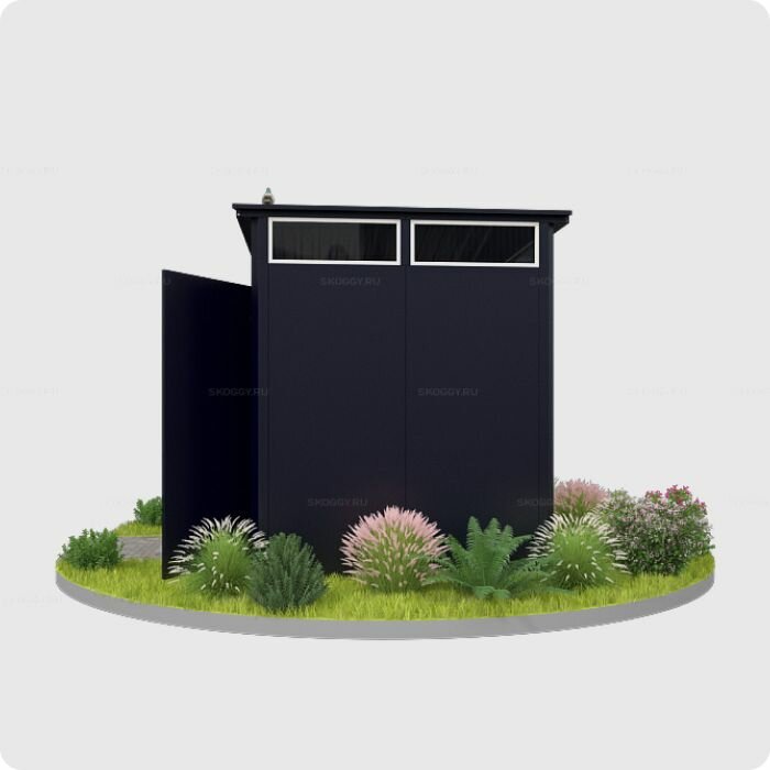 Контейнер хранения Люксовый SKOGGY Max, с двухскатной крышей, двумя створками и металлическим полом - фотография № 4