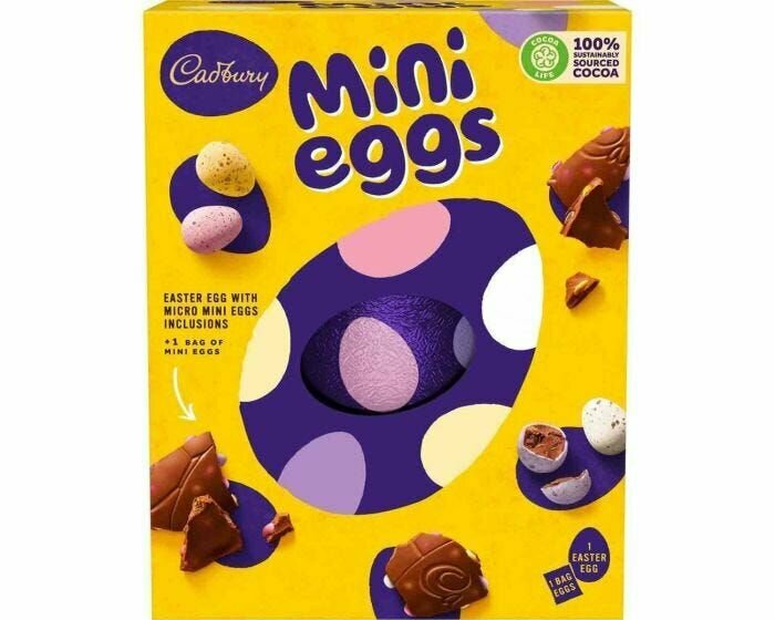 Шоколадное яйцо Cadbury Mini Eggs Inclusion, 4 шт - фотография № 2