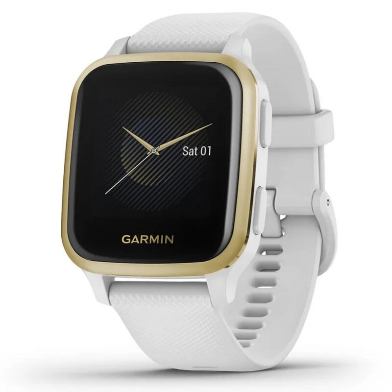 Умные часы Garmin Venu Sq Light Gold Aluminium Bezel with White Case and Silicone Band (010-02427-11)