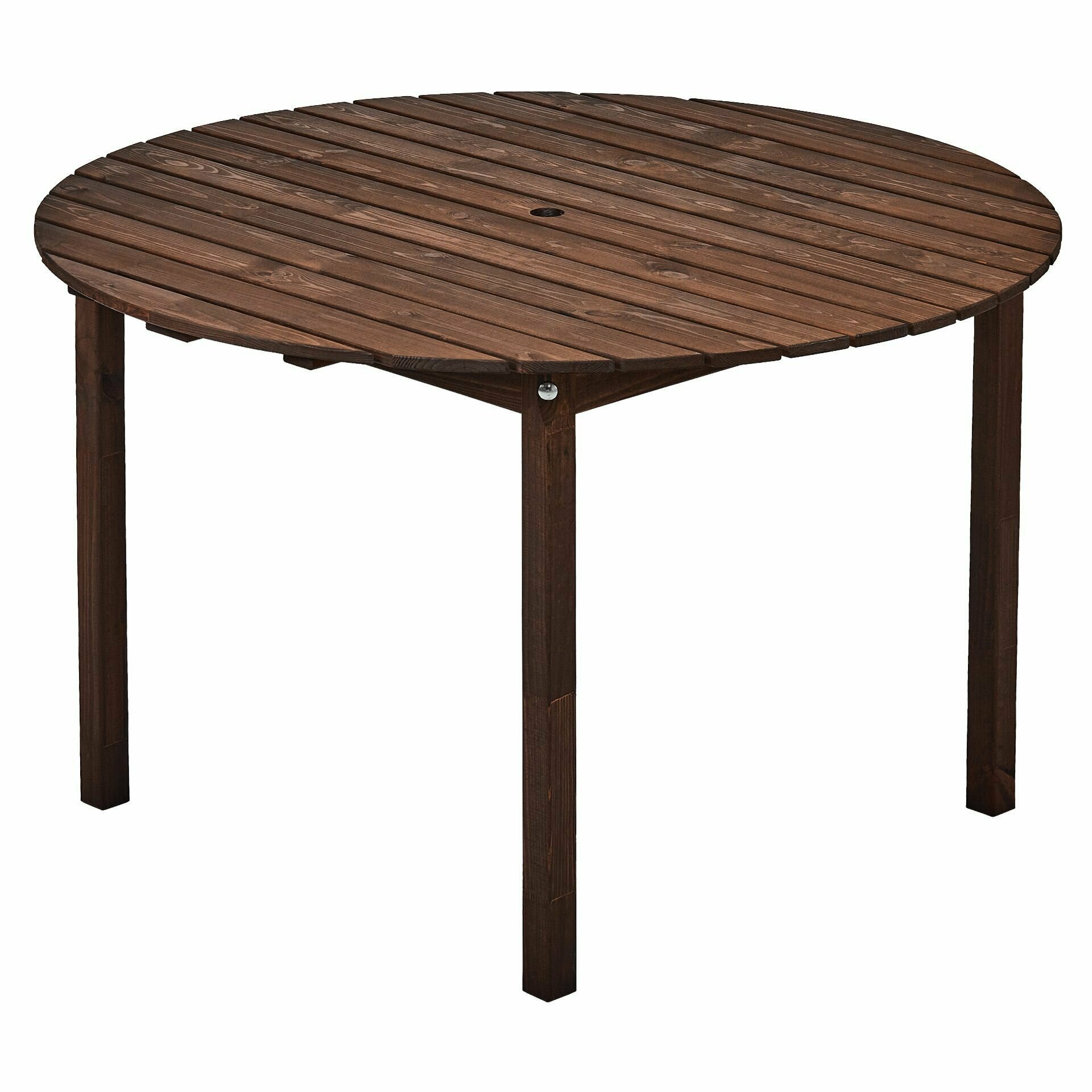 Садовый деревянный круглый обеденный стол, 120*120см, Кингстон - фотография № 10