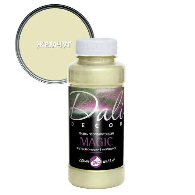 фото Эмаль акриловая dali decor magic декоративная 0,25л перламутровая жемчуг, арт.20528