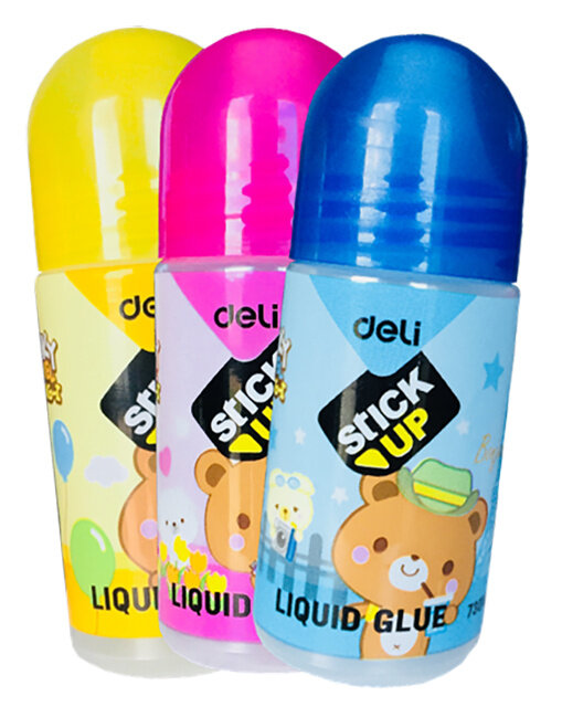 фото Клей жидкий Deli E7301A 35мл дисплей картонный детский