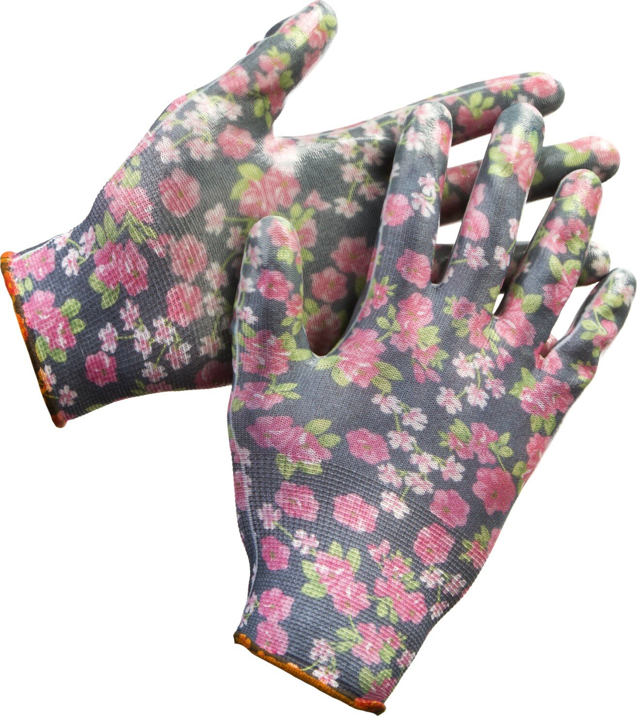 GRINDA прозрачное нитриловое покрытие, чёрные, размер S-M, садовые перчатки (11295-S)