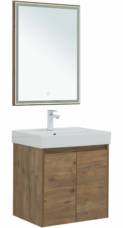 Комплект мебели для ванной Aquanet Nova Lite 60 302534 подвесной Дуб рустикальный - фотография № 3
