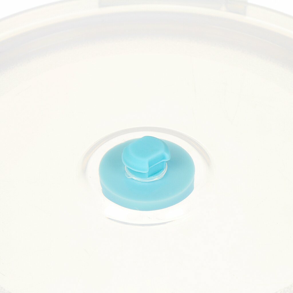 Контейнер пищевой пластик, 0.8 л, голубой, круглый, складной, Y4-6485 - фотография № 5