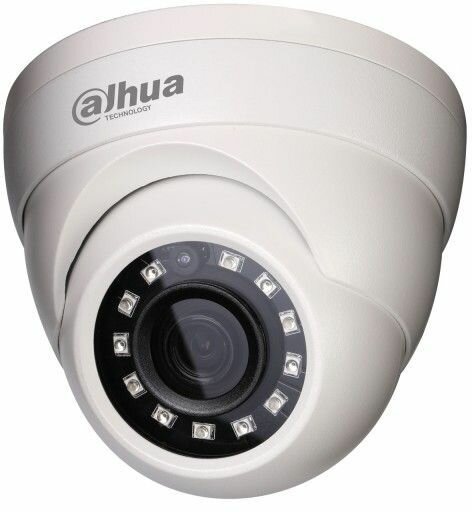 Камера видеонаблюдения аналоговая Dahua DH-HAC-HDW1200MP-0280B 2.8-2.8мм HD-CVI цветная корпус: белый