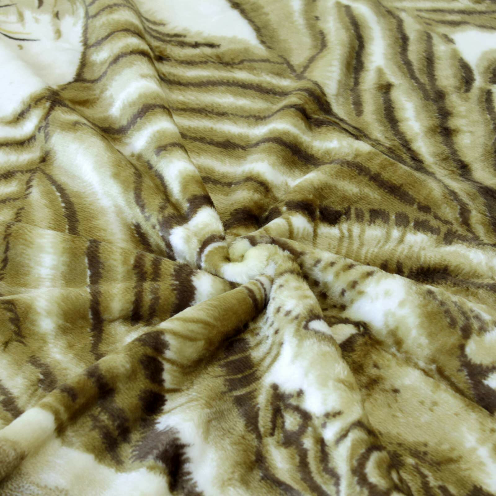 Пледы и покрывала Smoon Плед "Два тигра" 160x210 полуторный Смун - фотография № 4