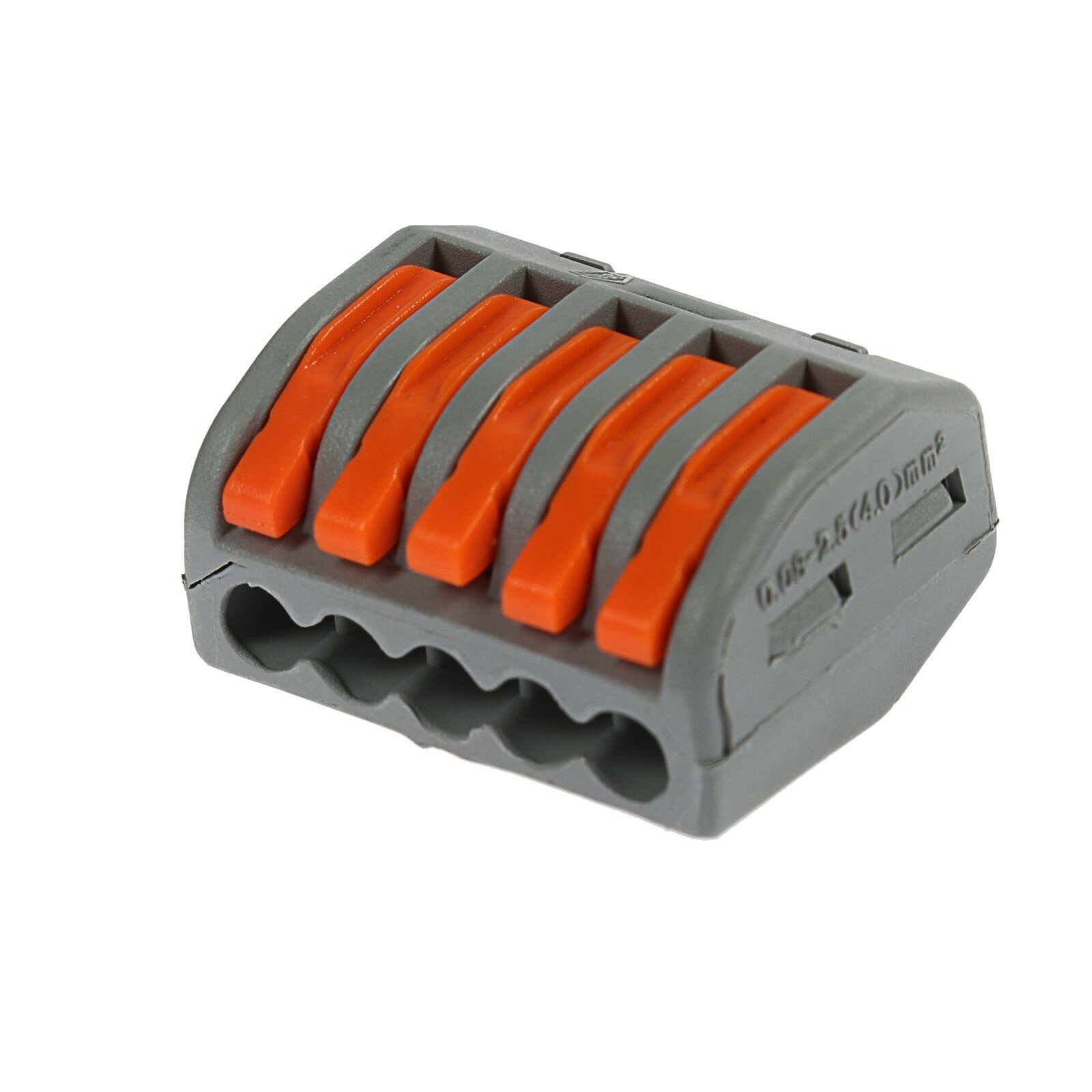 фото Строительно-монтажная клемма Luazon Lighting СК-330, 32А, 0,08-2,5 мм2, 5 отв.,с рычажком, наб. 10шт