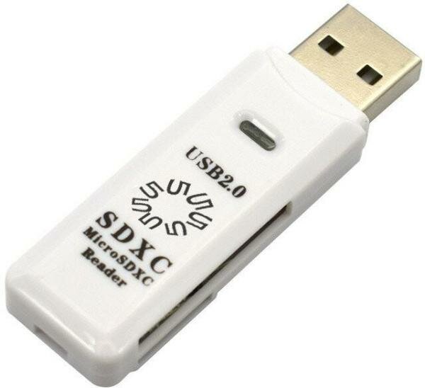 5bites RE2-100WH USB2.0 Устройство ч/з карт памяти 0 / SD / TF / USB PLUG / WHITE