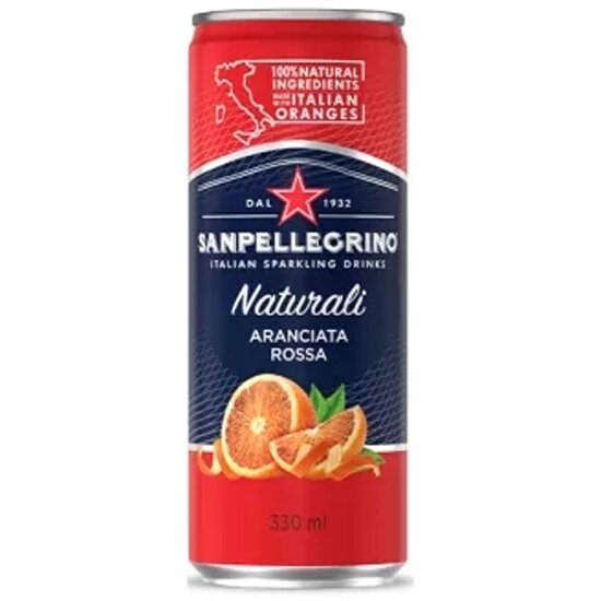 Напиток газированный Sanpellegrino S.Pellegrino Красный Апельсин алюминиевая банка 0,33 л