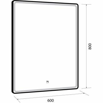 Зеркало Dreja Point LED 60х80 c сенсорным выключателем (99.9027) - фотография № 3