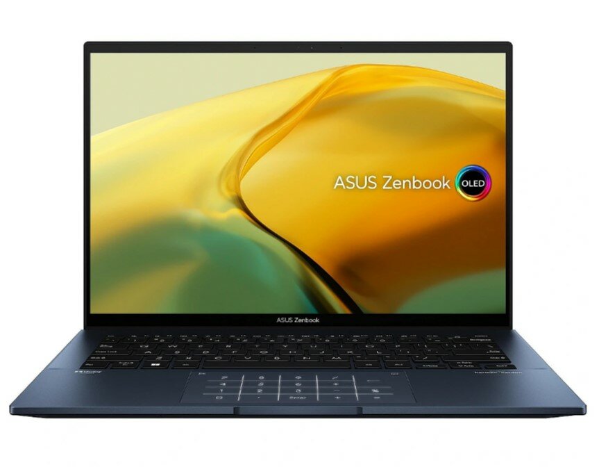 Ноутбук Asus Zenbook 14 OLED UX3402VA-KN158W Blue Core i5-1340P/16G/512G SSD/14" 2.8K (2880х1800) OLED Touch/Intel Iris Xe Graphics/WiFi/BT/Win11 (90NB10G3-M006Z0)
