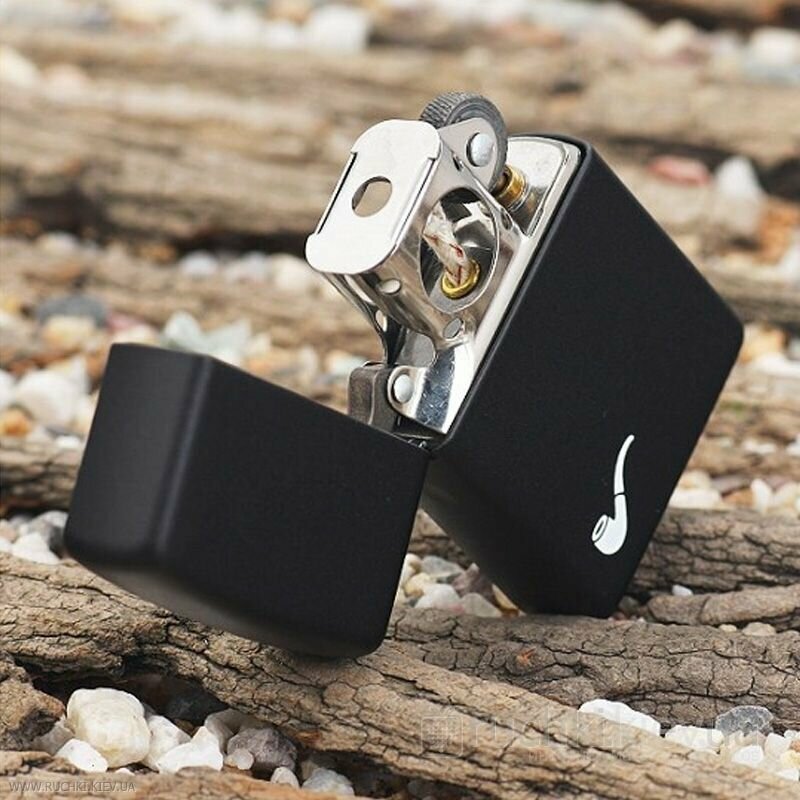 Зажигалка Zippo Pipe латунь/сталь черный матовый - фото №4