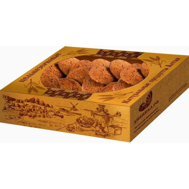 фото Печенье цельнозерновое из пророщенного овса с кунжутом дивинка 200 г