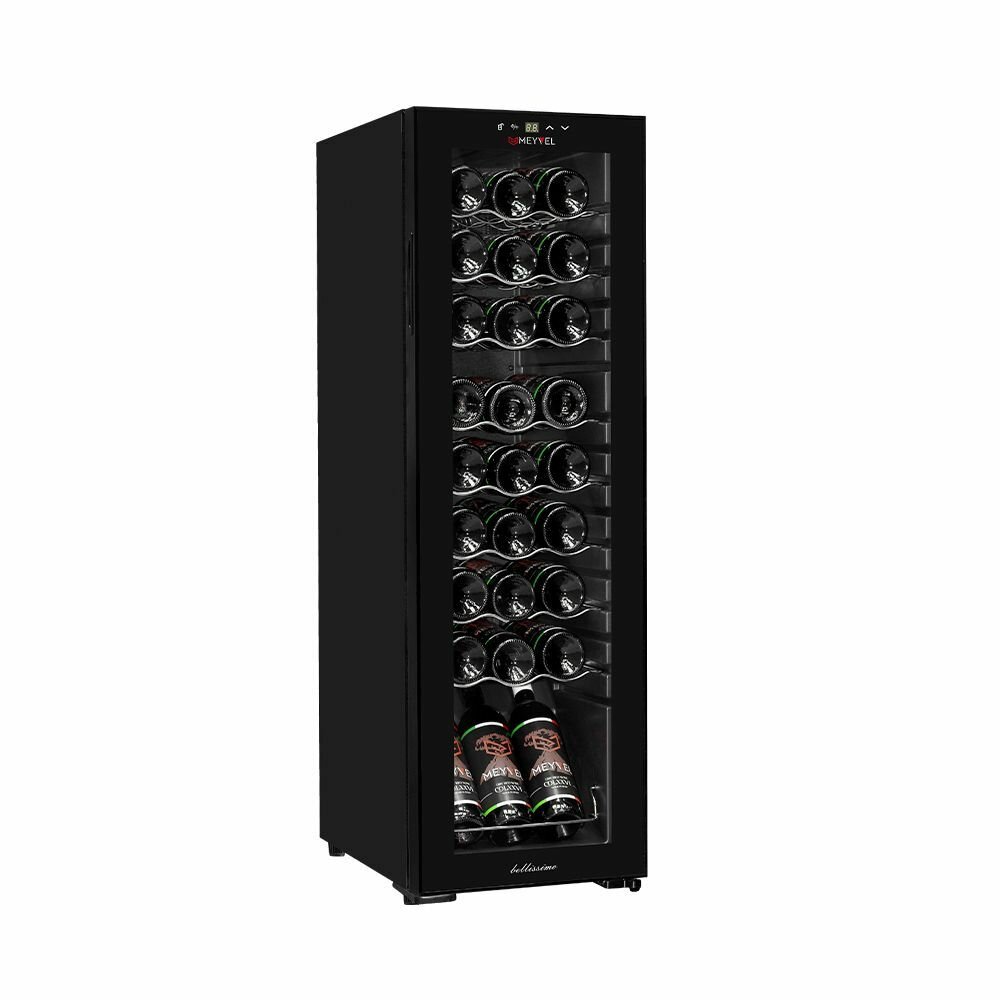 Винный шкаф Meyvel MV27-CBD1 (компрессорный холодильник для вина на 27 бутылок) - фотография № 1