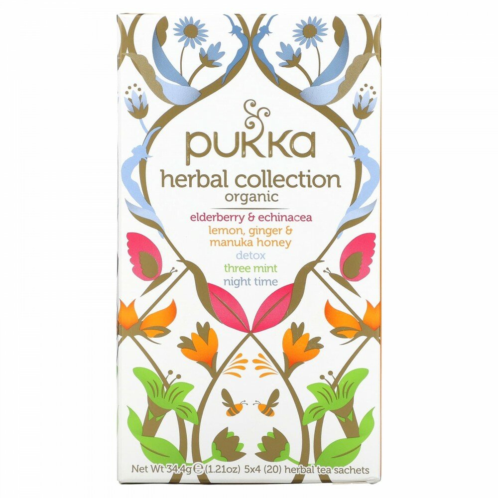 Pukka Herbs, Organic Herbal Tea Collection, 20 Herbal Tea Sachets, 1.21 oz (34.4 g) - фотография № 1