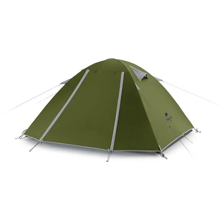 Палатка Naturehike P-Series NH18Z033-P трехместная темно-зеленая, 6927595783665