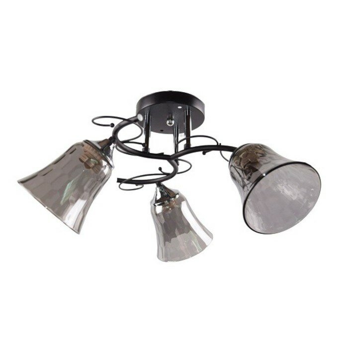 фото Люстра "Лиза" 3х60Вт Е27 черный/хром 49х49х24см