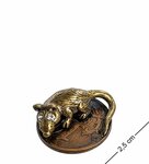 Фигурка кошельковая Мышь-хранительница на монетке (латунь) AM-1065 113-704366 - изображение