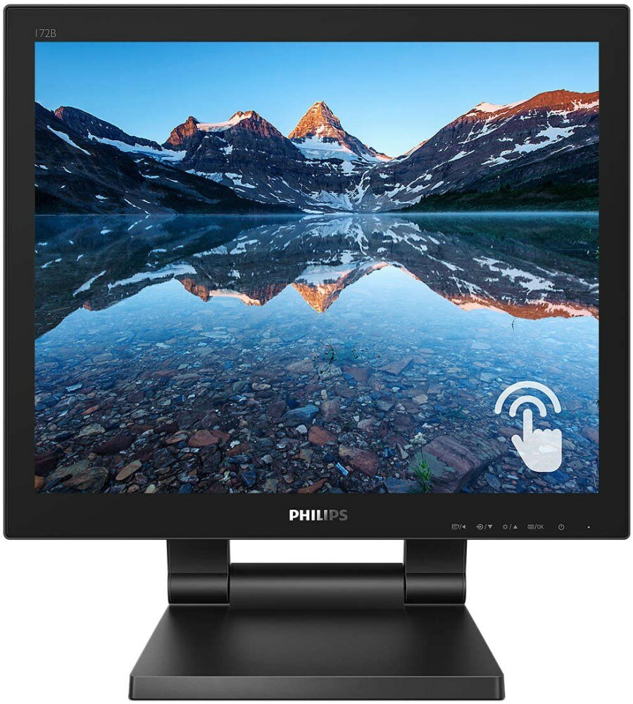 Монитор 17" PHILIPS 172B9T/00 Black (Multi-Touch, 1280x1024, 1 ms, 170°/160°, 250 cd/m, 50M:1, +DVI, +HDMI 1.4, +Display