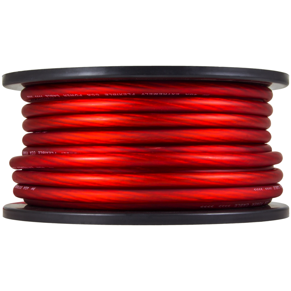 Провод силовой AMP CCA Ultraflexible 4Ga красный (1метр) - фотография № 2
