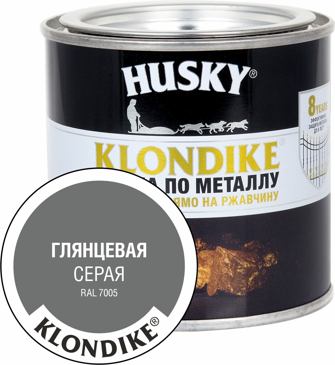 Краска алкидная (А) HUSKY Klondike по металлу гладкая