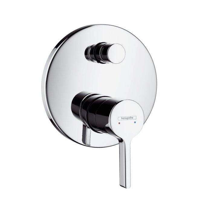 Смеситель для ванны Hansgrohe Metris S, наружная часть с переключателем, к ibox universal, хром 31465000