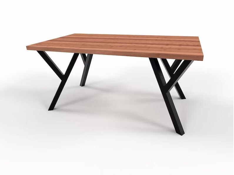 Обеденный прямоугольный универсальный стол в стиле Лофт Модель 49 - фотография № 3