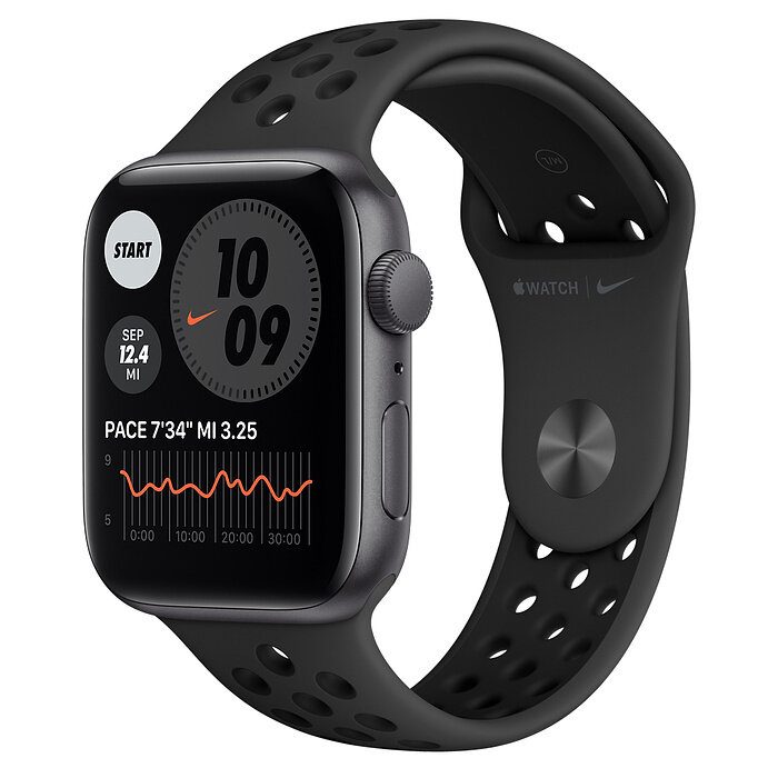 Часы Apple Watch Series SE GPS 44mm Aluminum Case with Nike Sport Band (MKQ83) (Space Gray Aluminum Case with Antracite/Black Nike Sport Band)