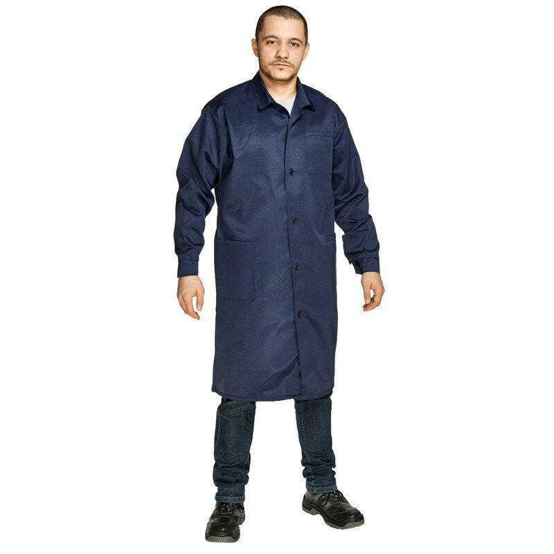 фото Халат рабочий муж. смесовый/у03-ХЛ синий(р.64-66) 182-188