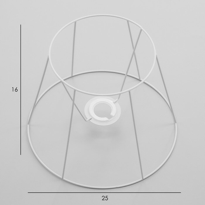 Каркас-основа абажура для настольной лампы "Классика" Е27/Е14 25х25х19см - фотография № 4