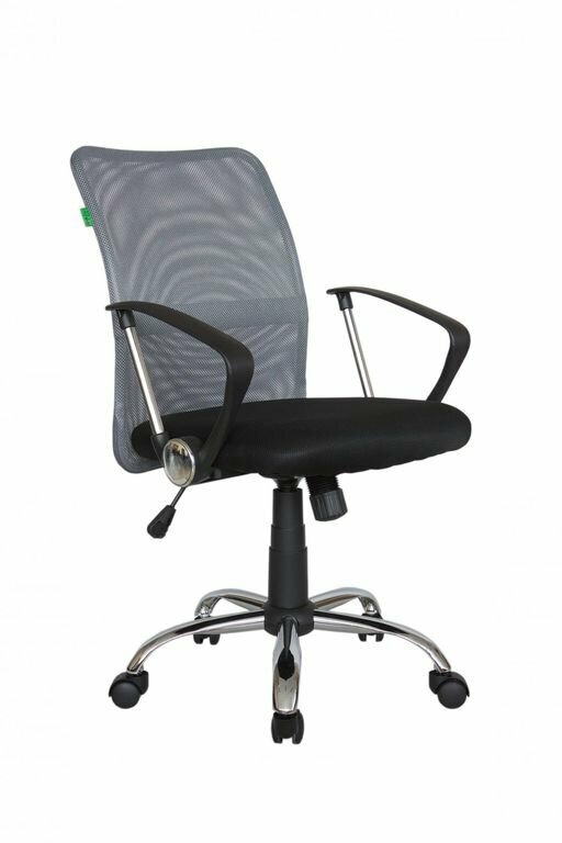 Компьютерное кресло Riva Chair 8075 Чёрная ткань/ Серая сетка (DW-04)