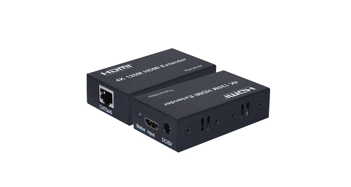 Модулятор-удлинитель HDMI-LAN по витой паре до 120 метров, чёрный