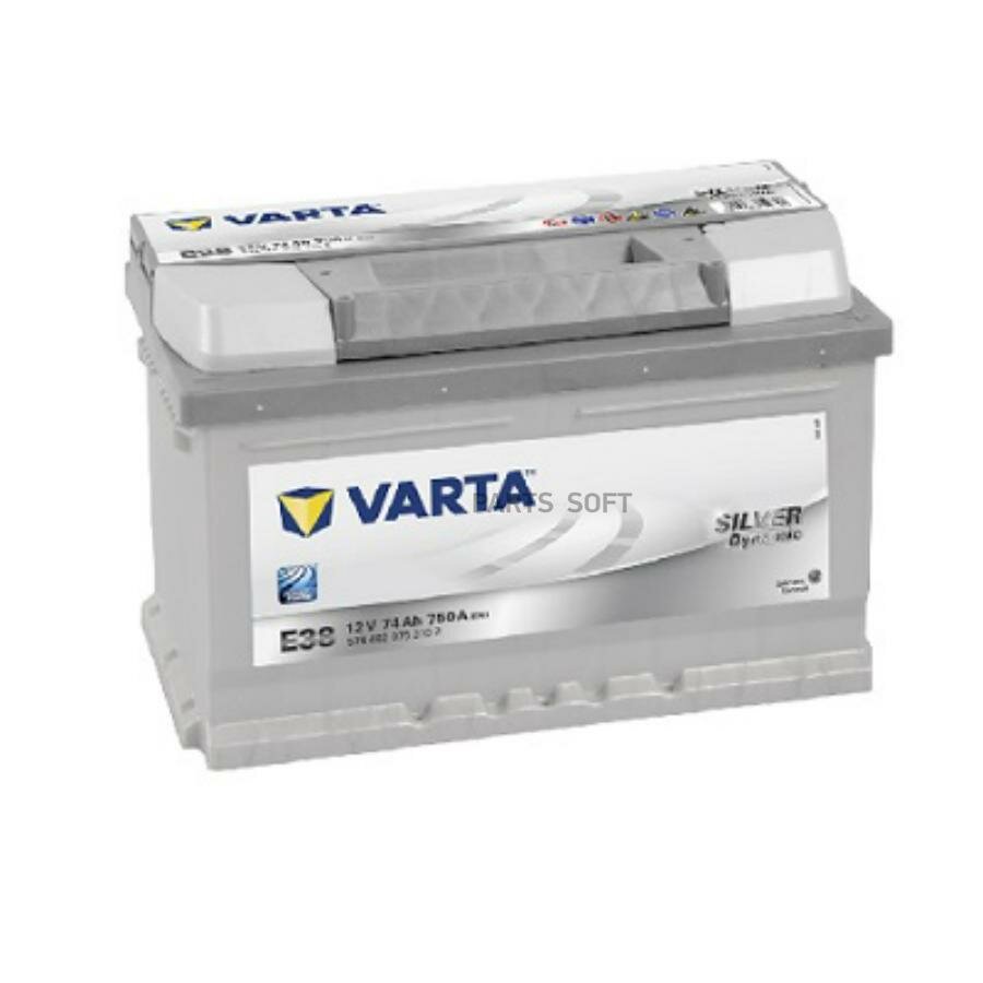 VARTA 574 402 075 Аккумулятор VARTA Silver Dynamic 74 А/ч обратная R+ E38 278x175x175 EN750 А