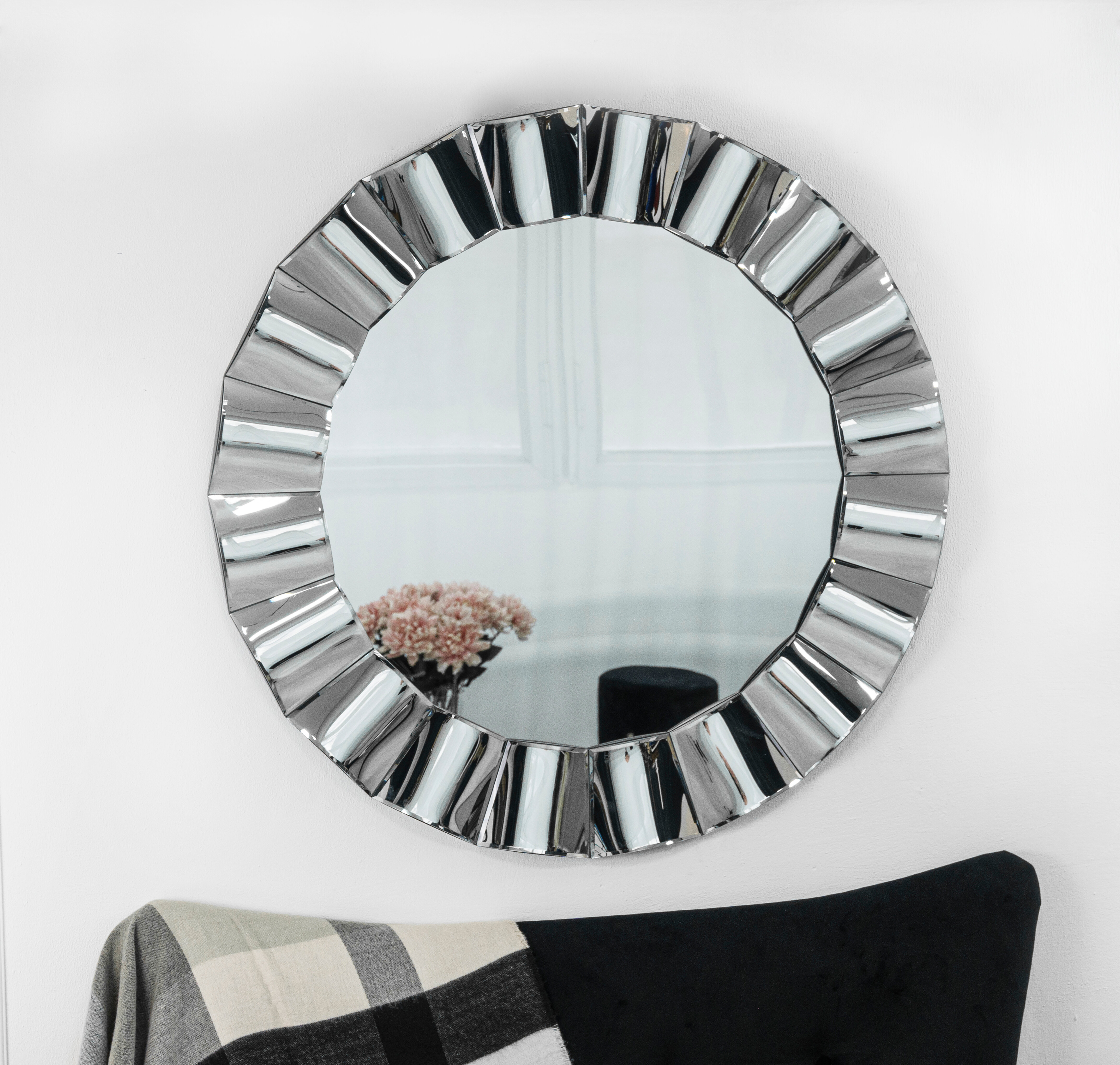 Интерьерное настенное зеркало Anello Brillica диаметр 96 см - фотография № 1