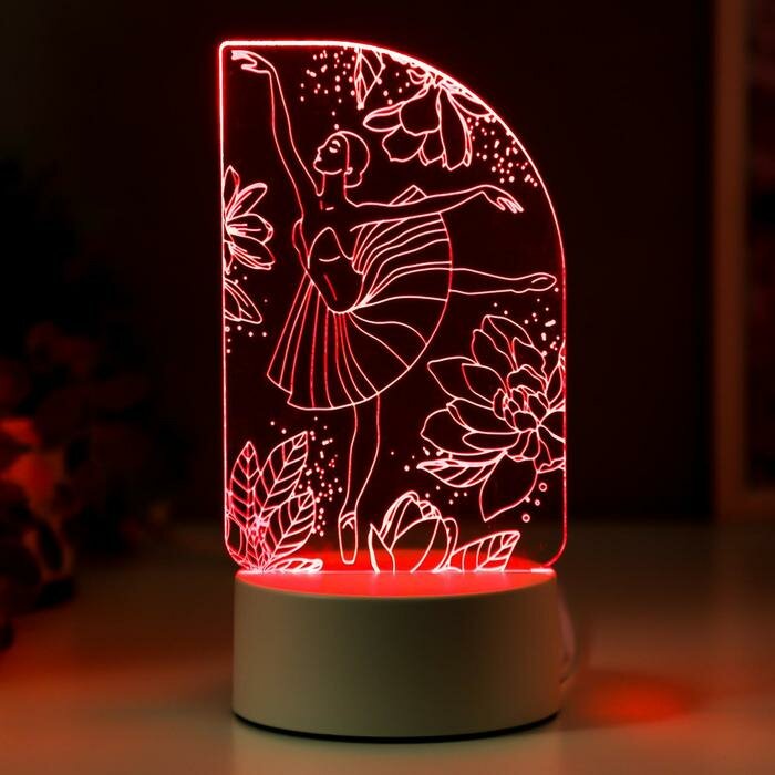 RISALUX Светильник "Балерина" LED RGB от сети 9,5х10х21,5 см - фотография № 3