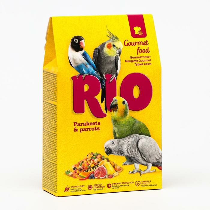 Корм RIO "Гурмэ" для средних и крупных попугаев 250 г